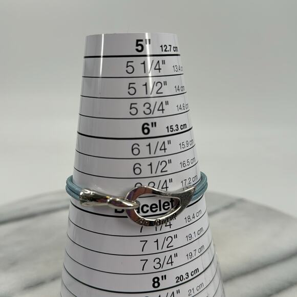 Be Brave blue and silver stretchy bracelet - Picture 4 of 4